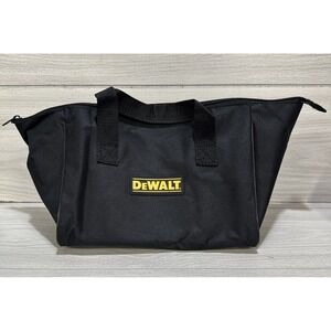 DEWALT 10" X 6" X 8" Black Small Zipper Nylon Canvas Tool Bag Tote w/ Handles